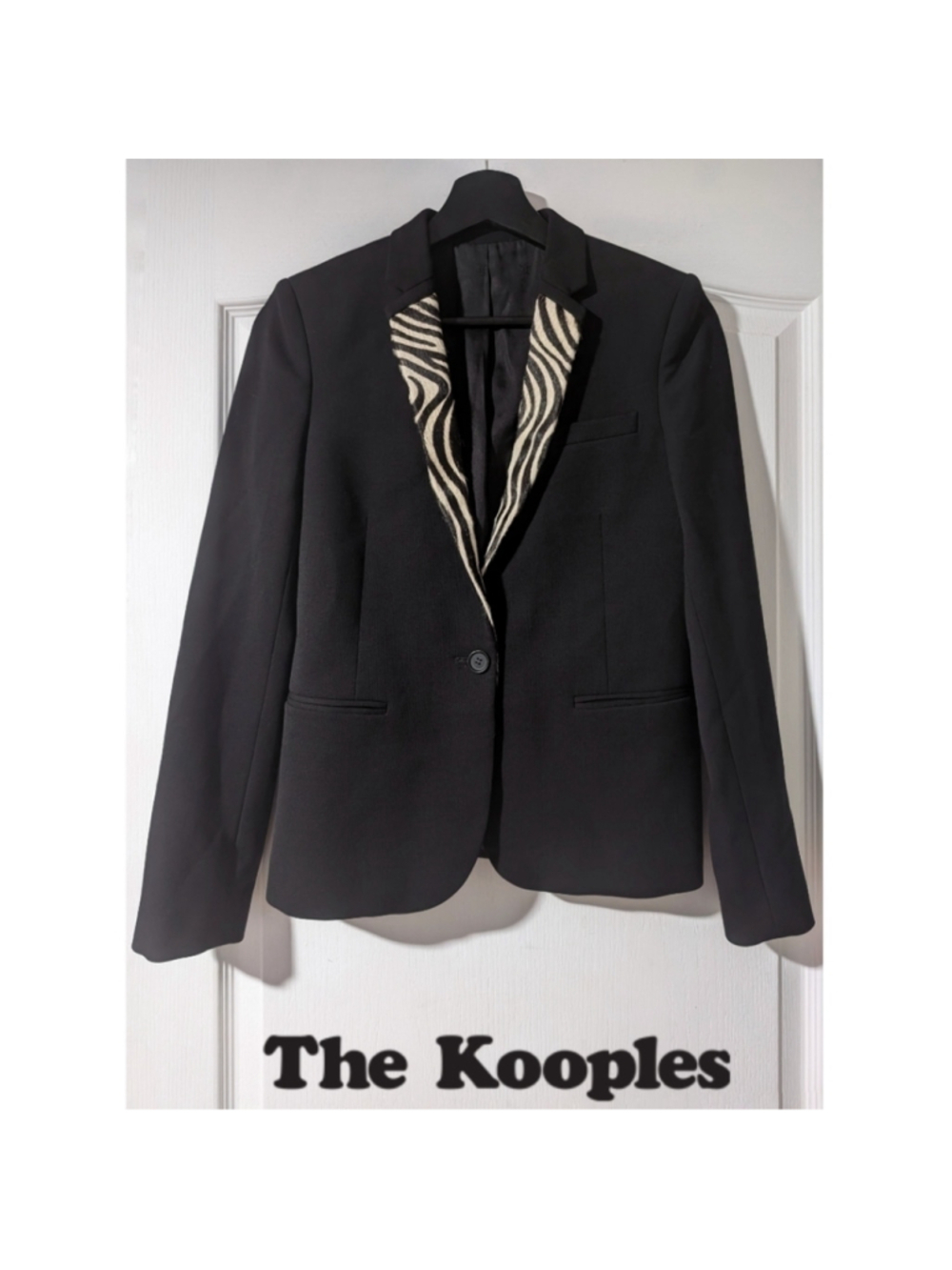 NEW The Kooples | Zebra Collar Wool Blazer